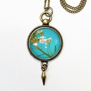 Beautiful Handmade Real Pressed Flower Necklace